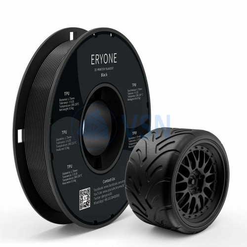 Купить ERYONE TPU 1.75мм 0.5кг Черный (Black) пластик для 3D принтера