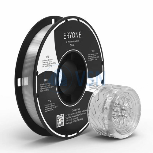 Купить ERYONE TPU 1.75мм 0.5кг Прозрачный (Transparent) пластик для 3D принтера