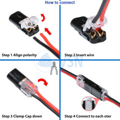 Соединительная съёмная клемма 2pin для проводов 22-20AWG (Набор из 2шт.)